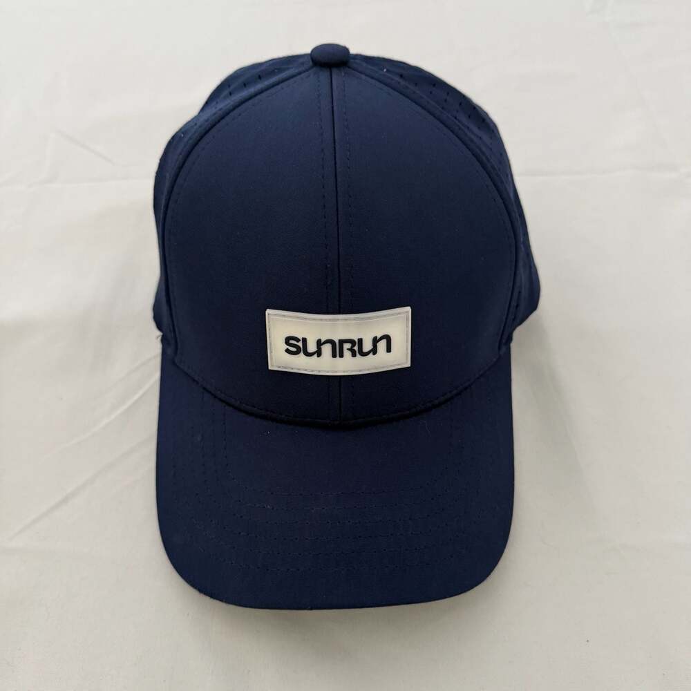 Sunrun Performance Snapback Hat Navy Blue Vented Cap